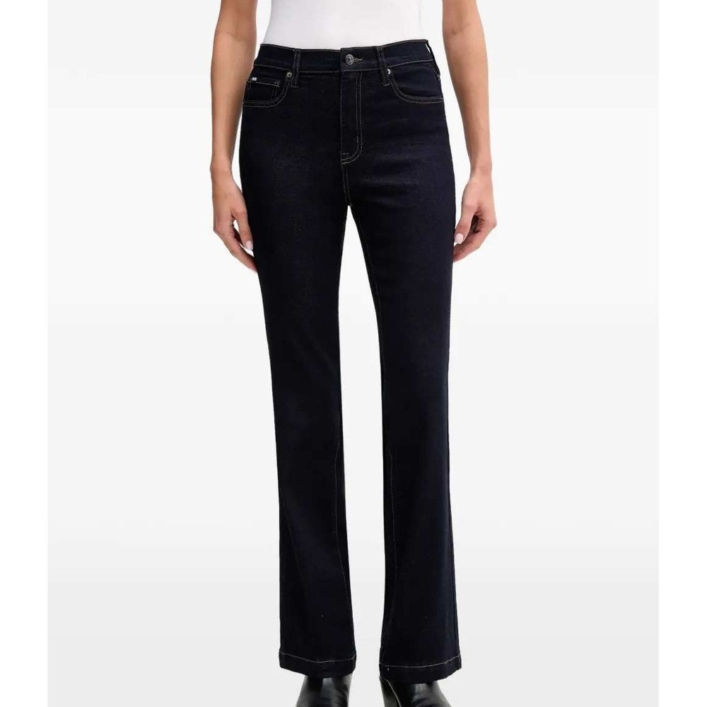 NWT DKNY Jeans Women's 10 Black Mercer Slim Boot Cut Jeans Cotton Blend